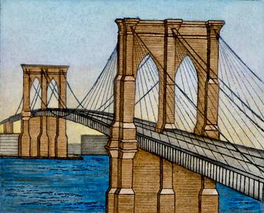 Original Art Deco Architecture Printmaking by Lisa Bellavance