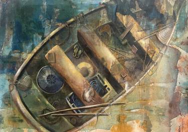 Original Figurative Boat Painting by Mena Malgavkar