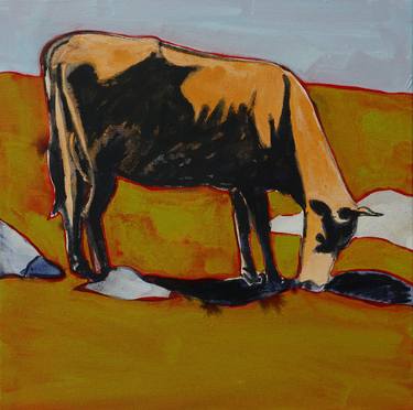 Original Abstract Cows Paintings by Skadi Engeln