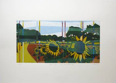 Original Abstract Floral Printmaking by Skadi Engeln