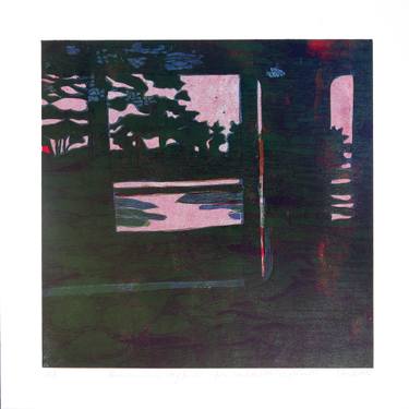 Original Abstract Train Printmaking by Skadi Engeln