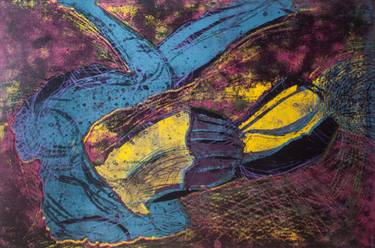 Original Expressionism Body Printmaking by Ozgun Evren Erturk