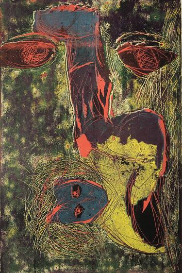 Original Expressionism Cinema Printmaking by Ozgun Evren Erturk