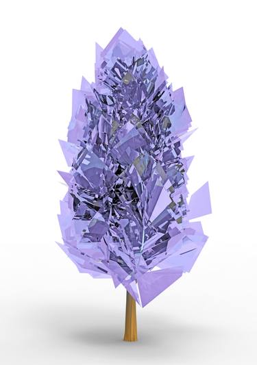 Original Minimalism Tree Mixed Media by Ozgun Evren Erturk