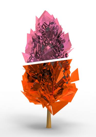 Original Illustration Tree Mixed Media by Ozgun Evren Erturk