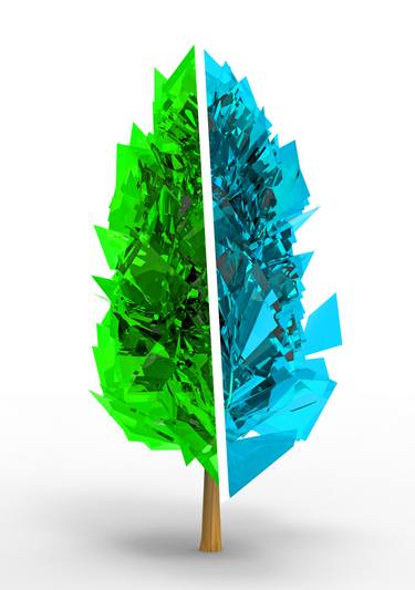 Original Illustration Tree Mixed Media by Ozgun Evren Erturk