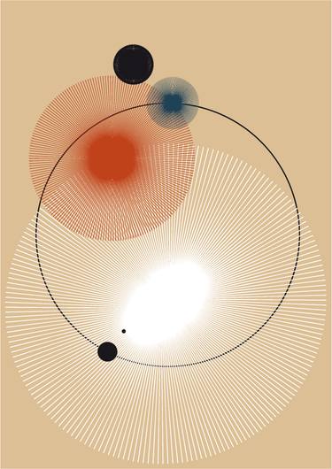 Original Abstract Geometric Digital by Stephanie Derks