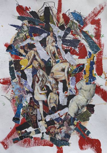 Original Contemporary Nude Mixed Media by Anastasiya Klymenko