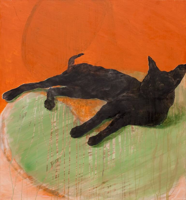 Original Figurative Animal Paintings by Margit Platny