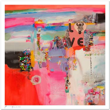 Original Abstract Love Printmaking by Xiaoyang Galas