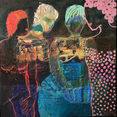 Original Impressionism Women Paintings by Jacqueline Van Der Plaat