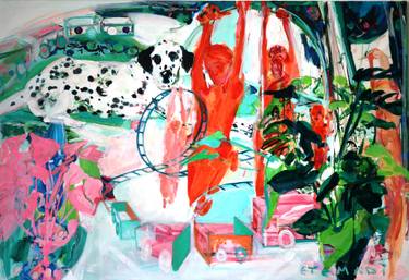 Print of Expressionism Train Paintings by Elham Etemadi