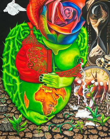 Original Contemporary Nature Painting by O Yemi Tubi