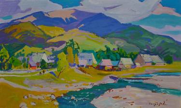 Original Abstract Expressionism Landscape Paintings by Shandor Alexander