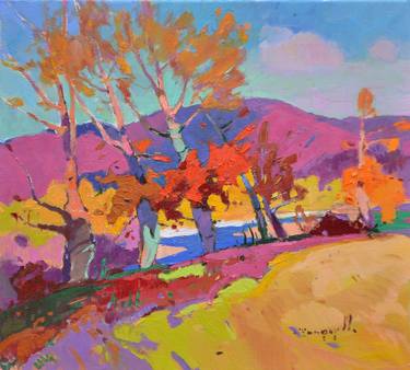 Original Art Deco Landscape Paintings by Shandor Alexander