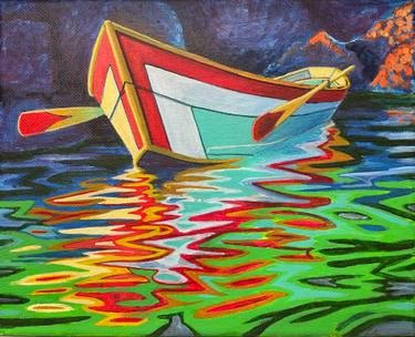 Original Fine Art Boat Painting by Neil Kesterson