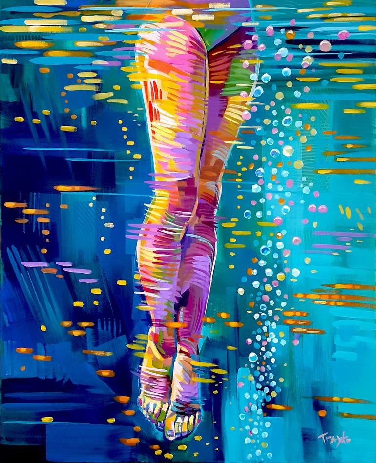 Print of Abstract People Paintings by Trayko Popov