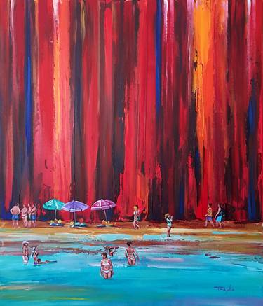 Original Impressionism Beach Paintings by Trayko Popov