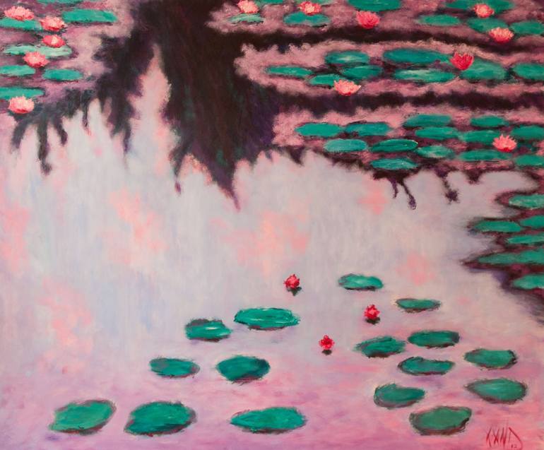 Stephen R Hand Pink Lilies Painting by Stephen R Hand | Saatchi Art