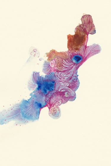 Original Abstract Fish Drawings by Satomi Sugimoto