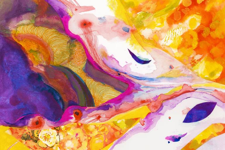 Print of Abstract Landscape Collage by Satomi Sugimoto