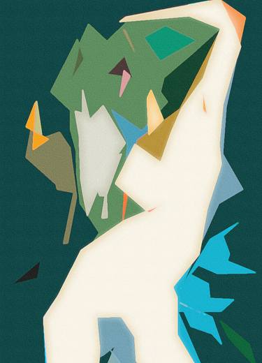 Original Abstract Geometric Paintings by Hugo Mass