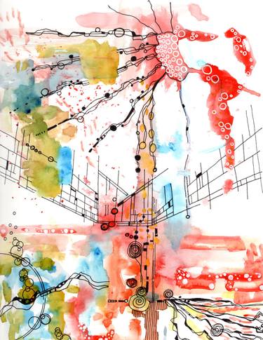 Original Abstract Expressionism Abstract Painting by Carolyn Weir