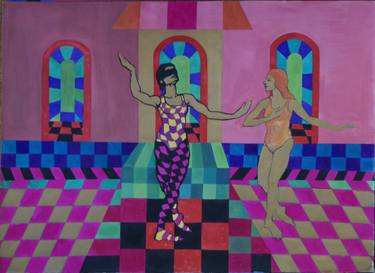 Original Surrealism Religion Painting by Ranjan Sen