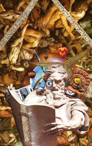 Original Conceptual World Culture Collage by Roberto Oscar Gasperi
