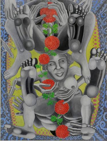 Original Figurative Body Painting by Claudio Artista