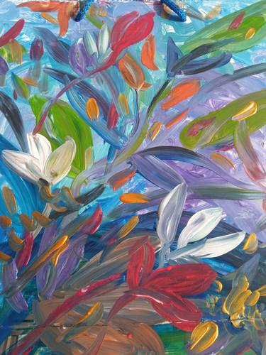 Original Abstract Expressionism Abstract Painting by Nada Sucur Jovanovic