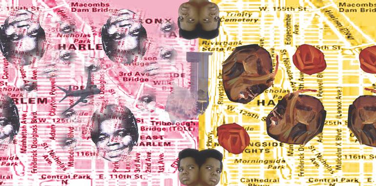 Original Portraiture Patterns Printmaking by Pierfabrizio Paradiso