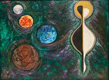 Original Abstract Expressionism Patterns Mixed Media by Sheryl Ann Noday