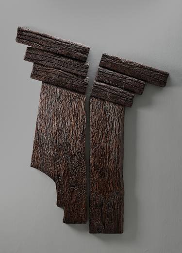 Original Abstract Expressionism Landscape Sculpture by Juan López Salvador