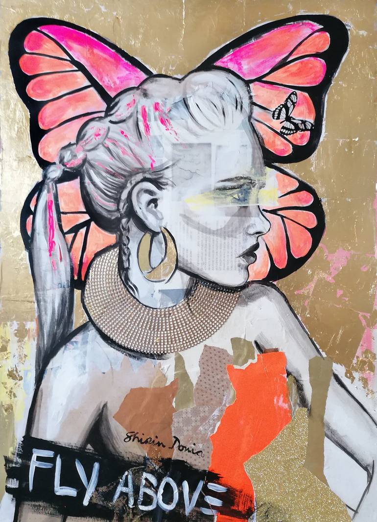Original Pop Art Popular culture Collage by Shirin Donia