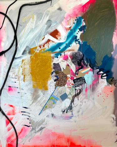 Original Abstract Expressionism Abstract Mixed Media by Niki Parker