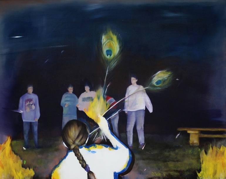 Print of Figurative People Paintings by Karolina Zglobicka