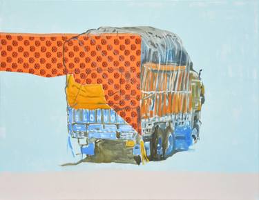 Original Figurative Automobile Paintings by Agnes Lörincz