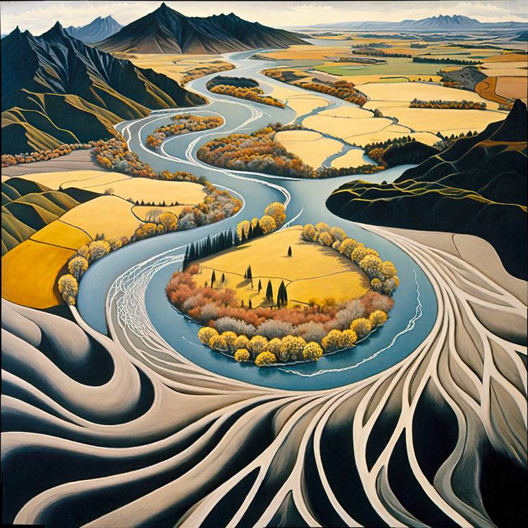Braided Rivers Visual The Braided Rivers #8 Digital by Derek Golding | Saatchi Art