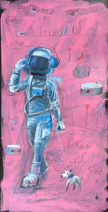 Original Illustration Outer Space Painting by Paul Federico