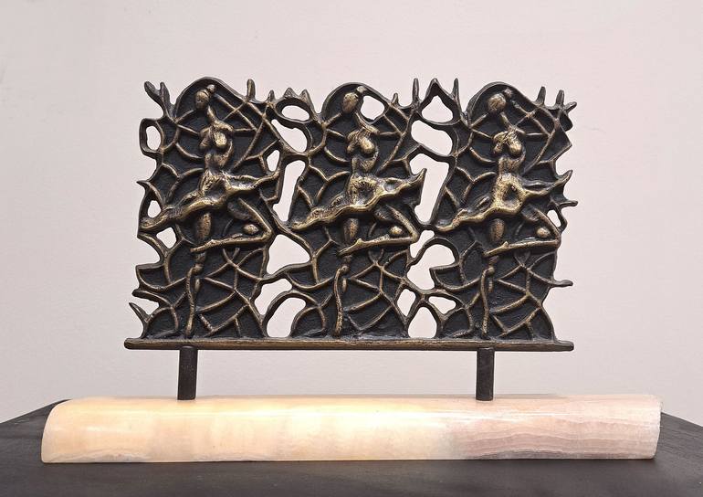 Original Art Deco Music Sculpture by Rafail Georgiev