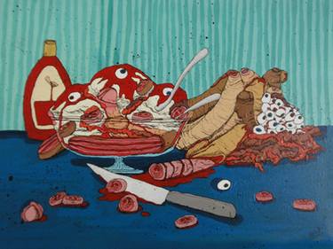 Original Pop Art Humor Paintings by Lisa Ng