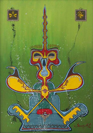 Original Expressionism Abstract Painting by Oscar Barrientos