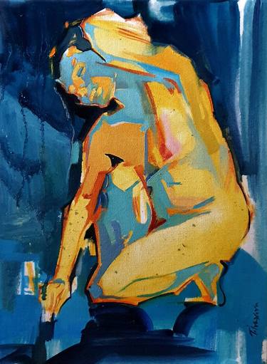 Original Abstract Expressionism Body Painting by Tetiana Ivanova