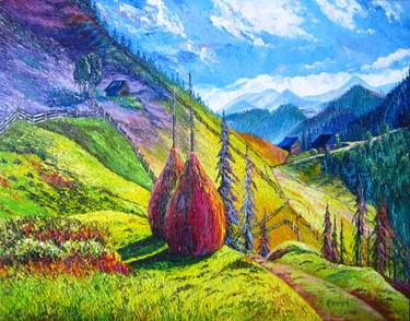 Original Impressionism Landscape Painting by Elena Roush