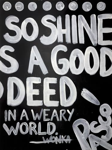 Original Pop Art Typography Painting by Emerging Contemporary Artist Pascó