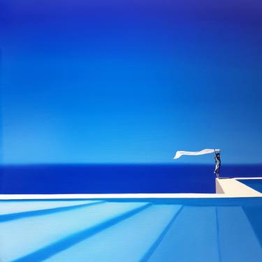 Original Figurative Seascape Painting by Hugo Pondz