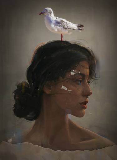 Original Figurative Portrait Digital by Krisztián Tejfel