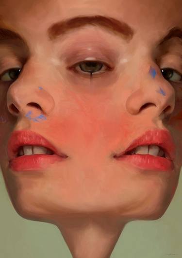 Original Figurative Portrait Digital by Krisztián Tejfel