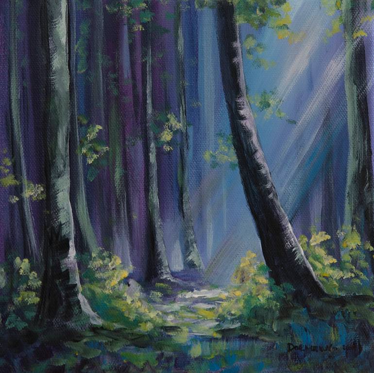 Magical Forest Painting by Jennifer Doehring | Saatchi Art